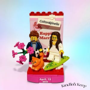 Personalised Wedding MiniFigure Gift,Custom Bride Minifigure,Wedding favor for Couples,bridesmaid gift,Christmas party decor,Eternal Keeps
