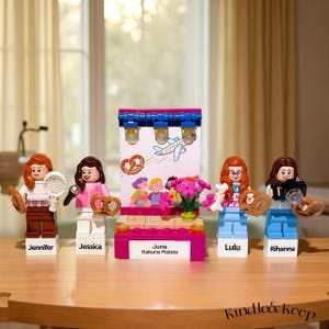 Custom Minifigure with Text-Personalized Christmas Birthday Gift,Personalized Anniversary Wedding Gift,Gift for Her,him,kid,friend,colleague