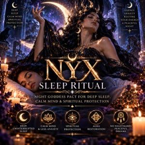 Nyx Sömnritual | Nattgudinnapakt för djup sömn, lugnt sinne och andligt skydd