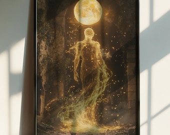 Gotische fantasyposter, poster geïnspireerd op World of Arcadia, kunstprint van een cultband, metalmuziekposter, digitaal printbare poster