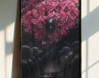 Gotische fantasyposter, poster geïnspireerd op Arcadia, kunstprint van een cultband, metalmuziekposter, digitaal printbare poster