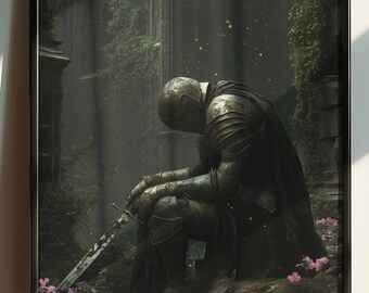 Gotische fantasyposter, poster geïnspireerd op Arcadia, kunstprint van een cultband, metalmuziekposter, digitaal printbare poster