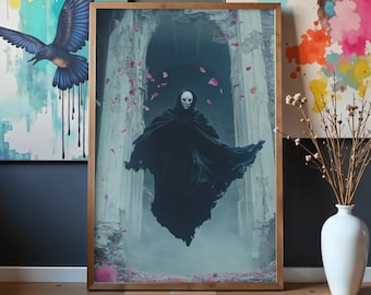 Gotische fantasyposter, poster geïnspireerd op World of Arcadia, kunstprint van een cultband, metalmuziekposter, digitaal printbare poster