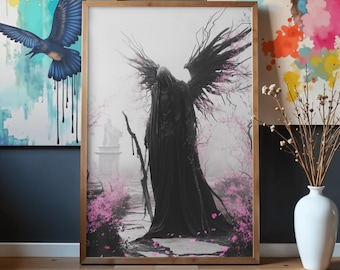 Gotische fantasyposter, poster geïnspireerd op World of Arcadia, kunstprint van een cultband, metalmuziekposter, digitaal printbare poster