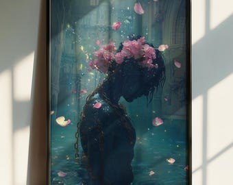 Gotische fantasyposter, poster geïnspireerd op World of Arcadia, kunstprint van een cultband, metalmuziekposter, digitaal printbare poster