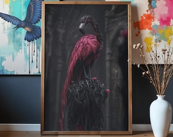 Gotische fantasyposter, poster geïnspireerd op World of Arcadia, kunstprint van een cultband, metalmuziekposter, digitaal printbare poster