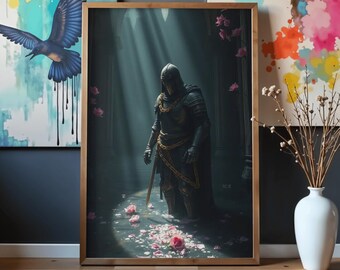 Gotische fantasyposter, poster geïnspireerd op World of Arcadia, kunstprint van een cultband, metalmuziekposter, digitaal printbare poster