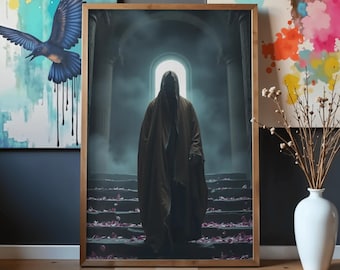 Gotische fantasyposter, poster geïnspireerd op World of Arcadia, kunstprint van een cultband, metalmuziekposter, digitaal printbare poster