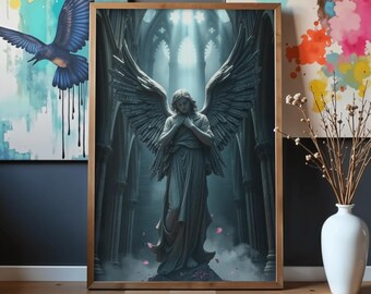 Gotische fantasyposter, poster geïnspireerd op World of Arcadia, kunstprint van een cultband, metalmuziekposter, digitaal printbare poster