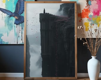 Gotische fantasyposter, poster geïnspireerd op World of Arcadia, kunstprint van een cultband, metalmuziekposter, digitaal printbare poster