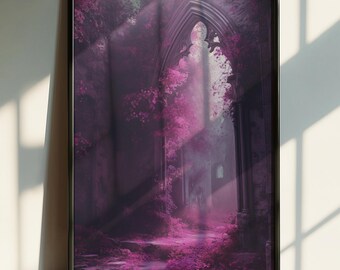 Poster Gotico Fantasy, Poster Mondo di Arcadia Inspired, Cult Band Art Print, Poster Musica Metal, Poster digitale stampabile