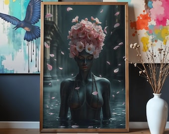 Gotische fantasyposter, poster geïnspireerd op World of Arcadia, kunstprint van een cultband, metalmuziekposter, digitaal printbare poster