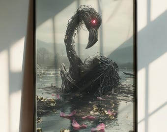 Gotische fantasyposter, poster geïnspireerd op Arcadia, kunstprint van een cultband, metalmuziekposter, digitaal printbare poster