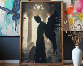 Gotische fantasyposter, poster geïnspireerd op World of Arcadia, kunstprint van een cultband, metalmuziekposter, digitaal printbare poster