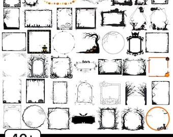 Halloween Frame SVG Bundle: Spooky Laser Cut Designs (Digital Download)