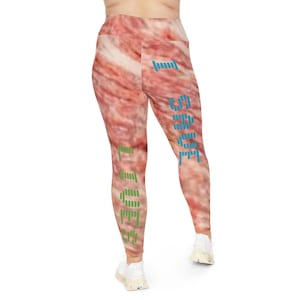 The DOC-Plus Size Leggings with Inspirational Text - Perfect for Active Days, Casual Wear, or Gifts for Animal Lovers, Yoga, Fitness Gear