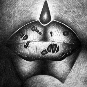 Einzigartiger Dark Surrealismus Kunstdruck: &quot;&quot;Locked&quot;&quot;