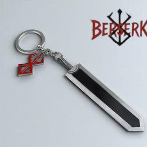 Berserk Sword Keychain, Guts Sword Keychain, Anime Black Swordsman Keychain