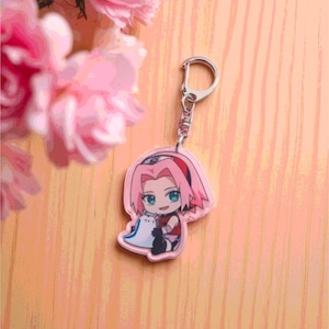Naruto Uzumaki Keychain, Anime Acrylic Keyring, Cute Cartoon Gifts, Bag Charm Accessories