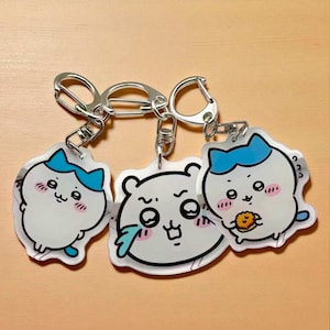 Chikawa Usagi Keychain, Kawaii Cartoon Keychain, Hachiware Acrylic Keychain - Anime Gift