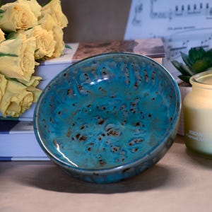 Handmade Ceramic Bowl 200 ml – Stoneware – Unique Pottery Snack/Jewelry Dish – Perfect Gift for Birthday, Housewarming, Nature Lovers