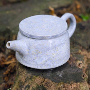 Handmade Pu-erh Teapot, 200ml Stoneware Teapot, Modern Gongfu Tea Pot, Speckled Glaze, Gift for Tea Lover, Wabi-Sabi Kitchen Decor, Ceramic