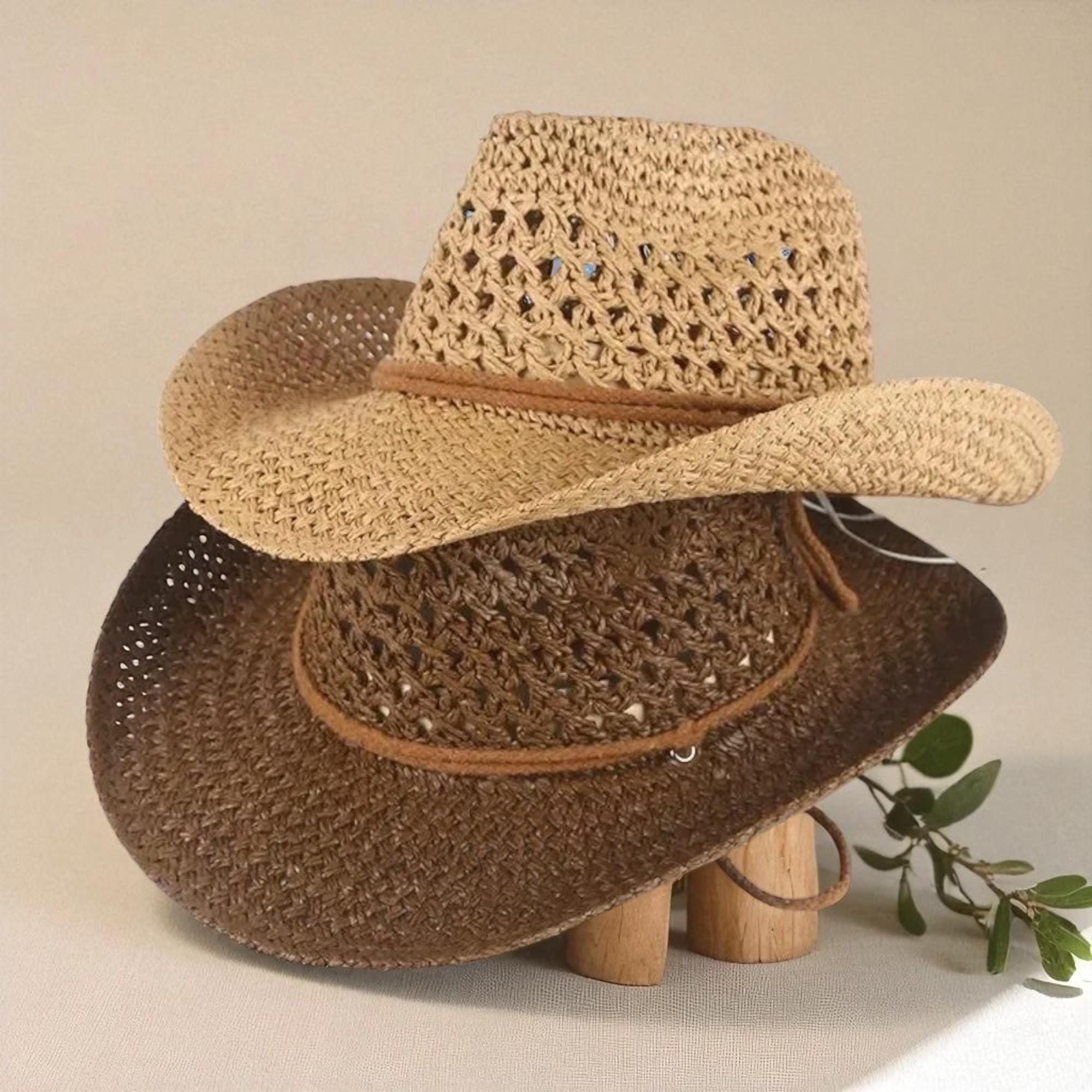 Vintage Western Cowboy Sun Hat for Men & Women – Straw  display picture 3