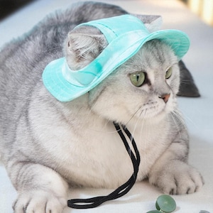 Breathable Pet Sun Hat for Dogs & Cats – Cotton Summer Cap for Small Medium Large Pets, Outdoor Fisherman Style Hat