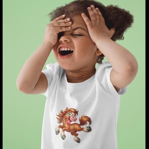 Adorable Toddler Horse Tee, Kids&#39; Shirt, Birthday Gift, Playtime Apparel, Toddler Gift, Unicorn Lover Outfit