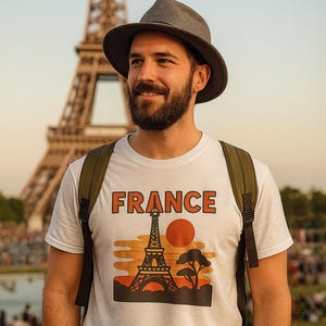 Eiffel Tower France T-Shirt: Paris Travel Graphic Tee