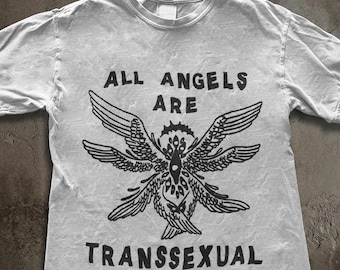 Maglietta "Tutti gli angeli sono transessuali", Angelo biblicamente accurato, Orgoglio trans grunge