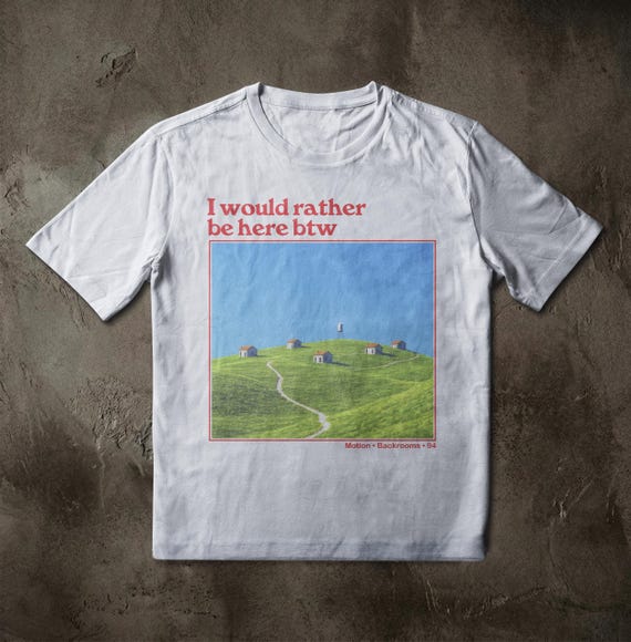 Backrooms Level 94 Liminal Space Graphic Tee | Vintage Postcard Dreamcore