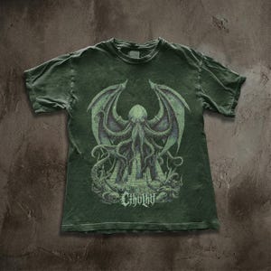 Cthulhu Death Metal-tröja, Lovecraftiansk skräck, ockult 90-tals Eldritch Streetwear
