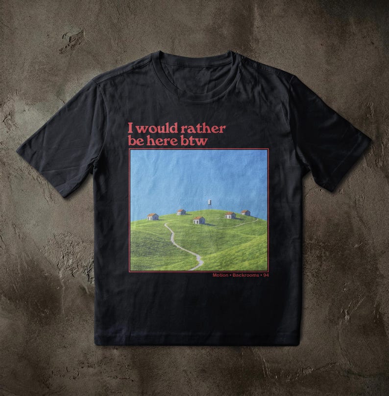 Backrooms Level 94 Liminal Space Graphic Tee | Vintage Postcard Dreamcore image 5