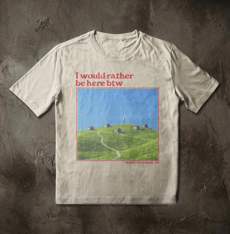 Backrooms Level 94 Liminal Space Graphic Tee | Vintage Postcard Dreamcore image 2