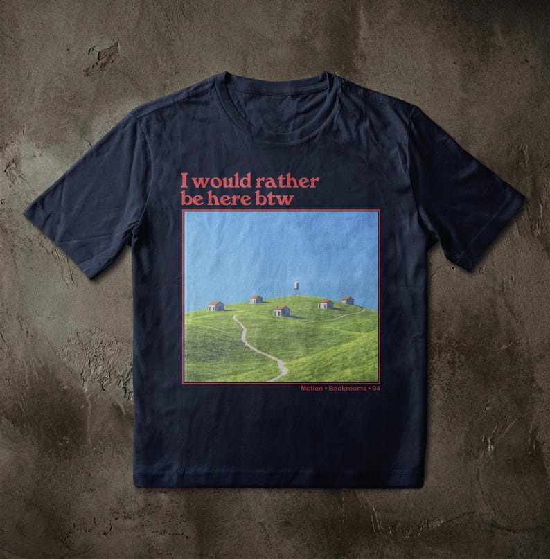 Backrooms Level 94 Liminal Space Graphic Tee | Vintage Postcard Dreamcore image 6