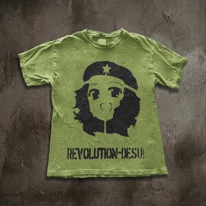 Revolution Desu Anime Meme Tee,Queer Radical Shirt, Leftist Meme Core Top, Y2K Grunge Anime Print, Alt Pride Clothing, Kawaii Punk image 4
