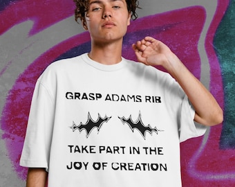 Transmasc Creation Gothic Tee, Top Surgery Joy Shirt, Trans Pride Top, Queer Alt Aesthetic, Self-Made Art Apparel