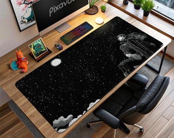 Alfombrilla de ratón Guts Starry Sky - Alfombrilla de escritorio con escena nocturna de anime Berserk, alfombrilla para juegos con ilustraciones de Guts, regalo de fantasía oscura