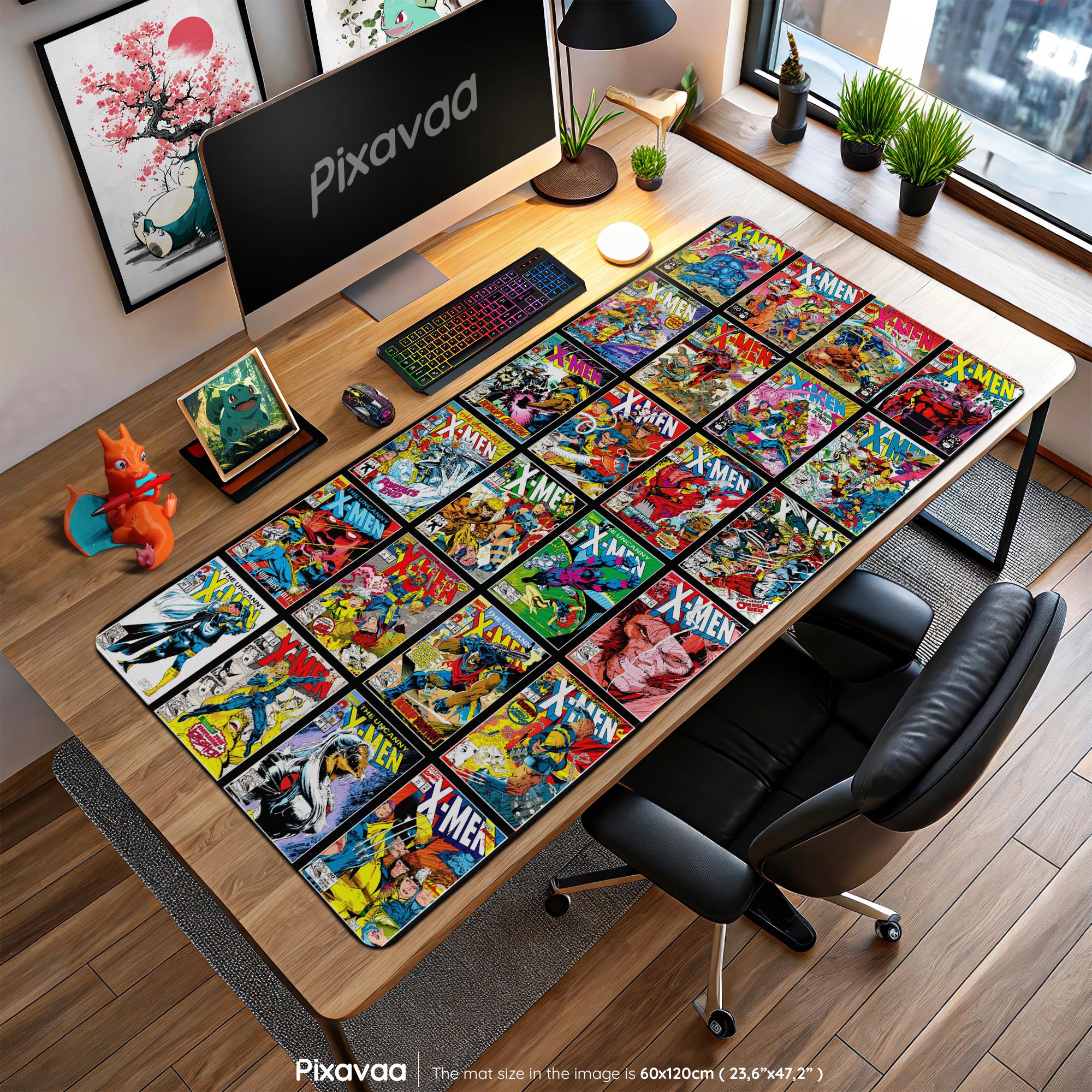 X-men Comic Cover Collage Mouse Pad – Marvel Retro Desk Mat
