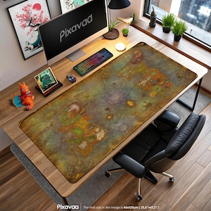 World of Warcraft Azeroth Map Mouse Pad – WoW Gaming Desk Mat, Kalimdor & Eastern Kingdoms Decor, Gamer Gift for Raiders