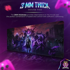 Solo Leveling Mouse Pad – Sung Jin-Woo with Shadow Army Art, Anime Desk Mat, Dungeon Hunter Decor, Otaku Gaming Gift