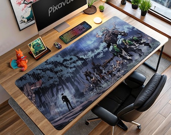 Sung Jin-Woo Beast Army Mouse Pad – Shadow Soldiers in Forest Desk Mat, Solo Leveling Anime Decor, Hunter Fan Gift