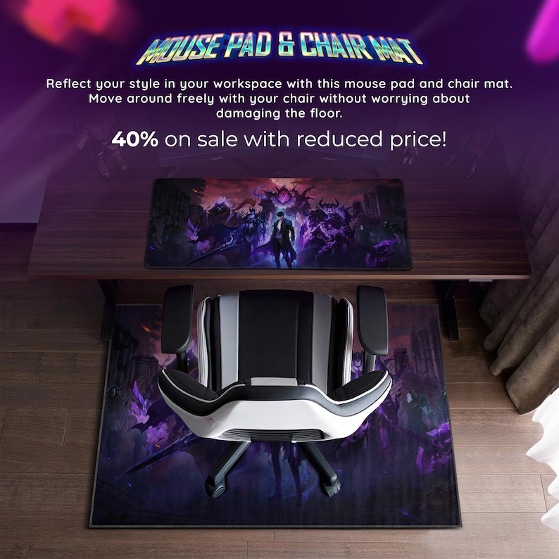 Solo Leveling Mouse Pad – Sung Jin-Woo with Shadow Army Art, Anime Desk Mat, Dungeon Hunter Decor, Otaku Gaming Gift