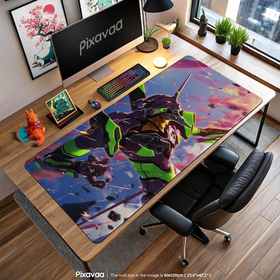 Evangelion Unit-01 Mouse Pad - Neon Genesis Mecha Battle Design