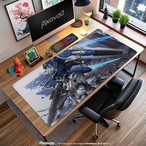 RX-78-2 Gundam Mouse Pad - Classic Mobile Suit Battle Stance Gaming Desk Mat, Mecha Anime Decor, Sci-Fi Otaku Gift