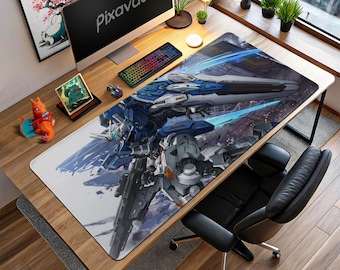 RX-78-2 Gundam Mouse Pad - Classic Mobile Suit Battle Stance Gaming Desk Mat, Mecha Anime Decor, Sci-Fi Otaku Gift