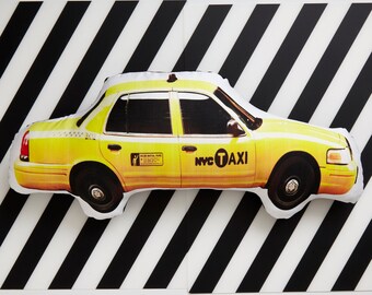 Taxi Pillow Etsy