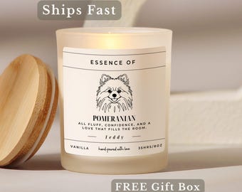 Pomeranian Dog Candle Gift, Funny Dog Lover Gift, Christmas Dog Mom Gift, Hand Poured Soy Candle, Fluffy Dog Lover Gift Idea, Dog Mama