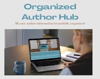 Organized Author Hub | Editable Spreadsheet for Writers (Bio, Book Links, & More)